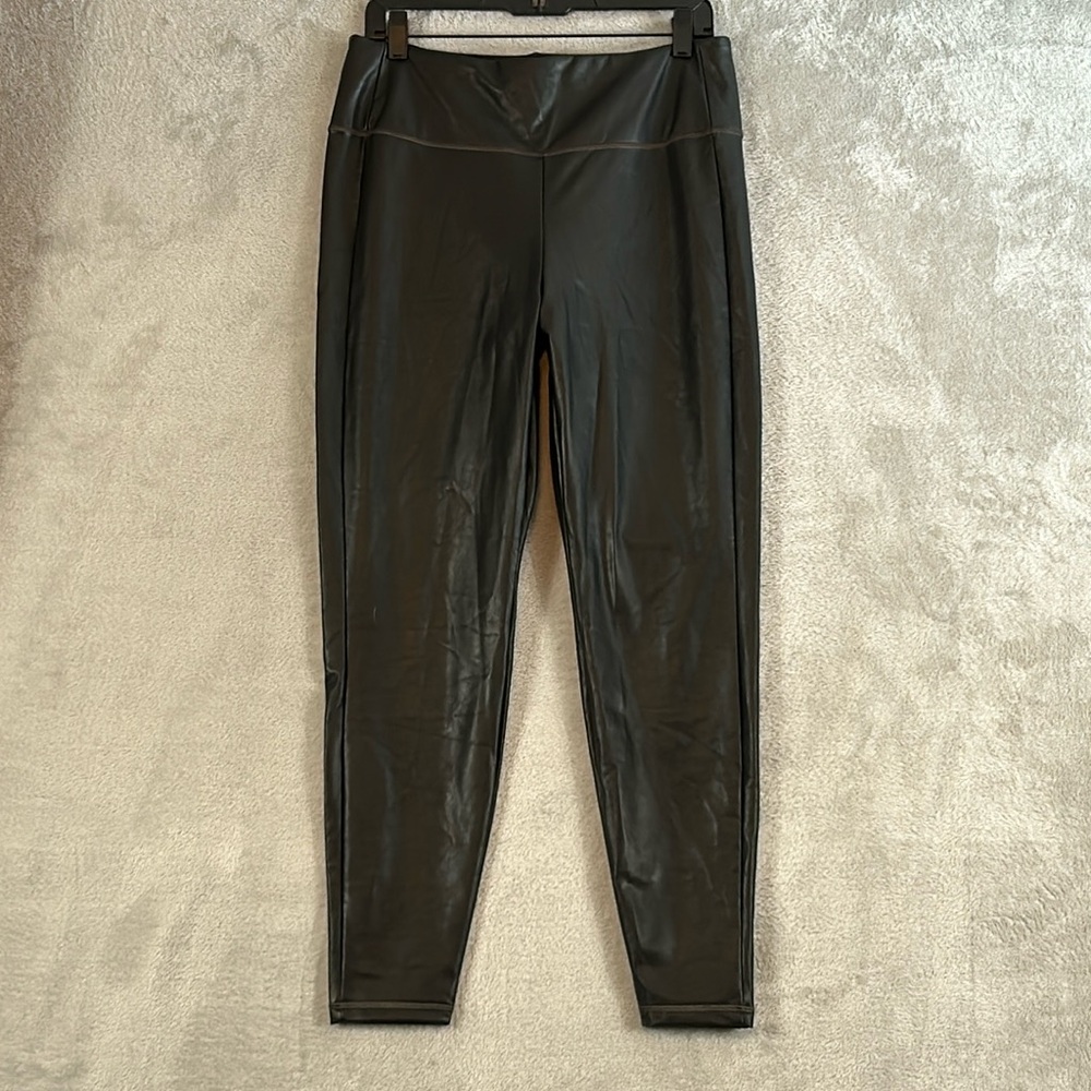 Athleta High Rise Gleam faux leather Legging sz L
